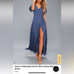 Lulus heart of marigold maxi wrap dress, size M